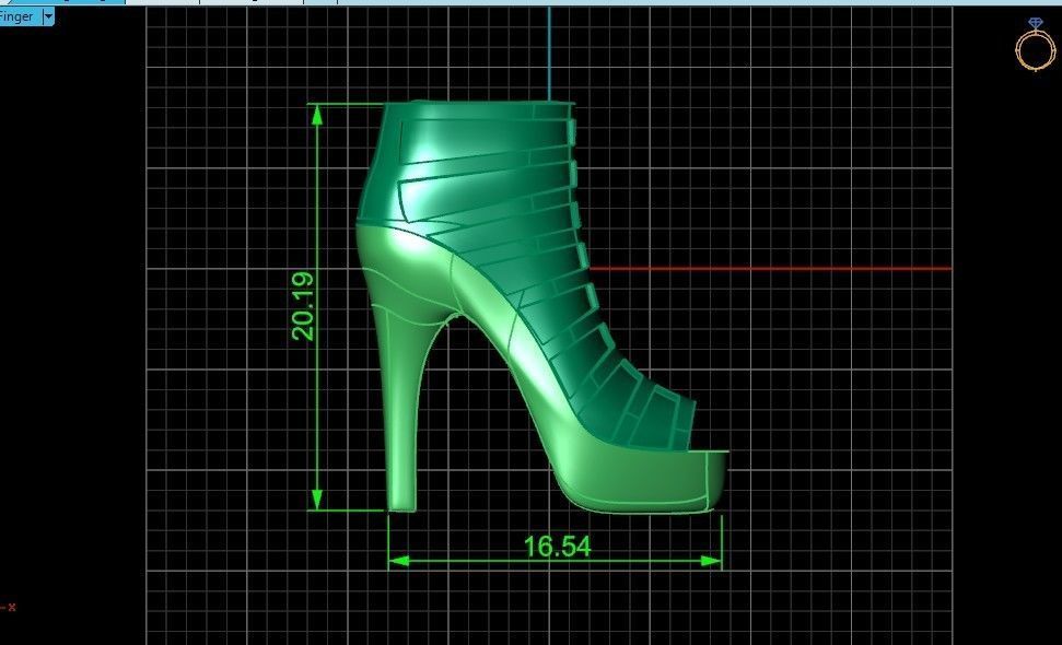 fashionable pendant womens shoes half boots  3D print model_29