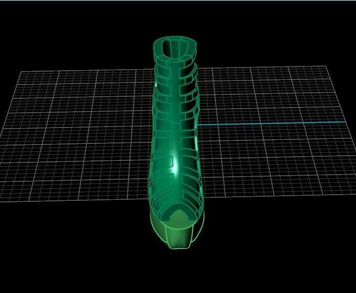 fashionable pendant womens shoes half boots  3D print model_31