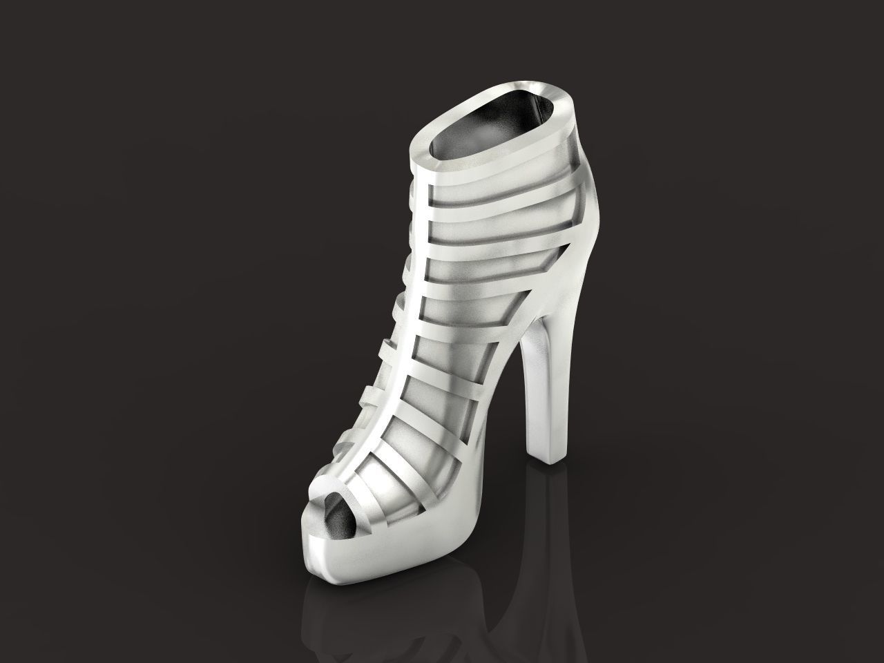 fashionable pendant womens shoes half boots  3D print model_19
