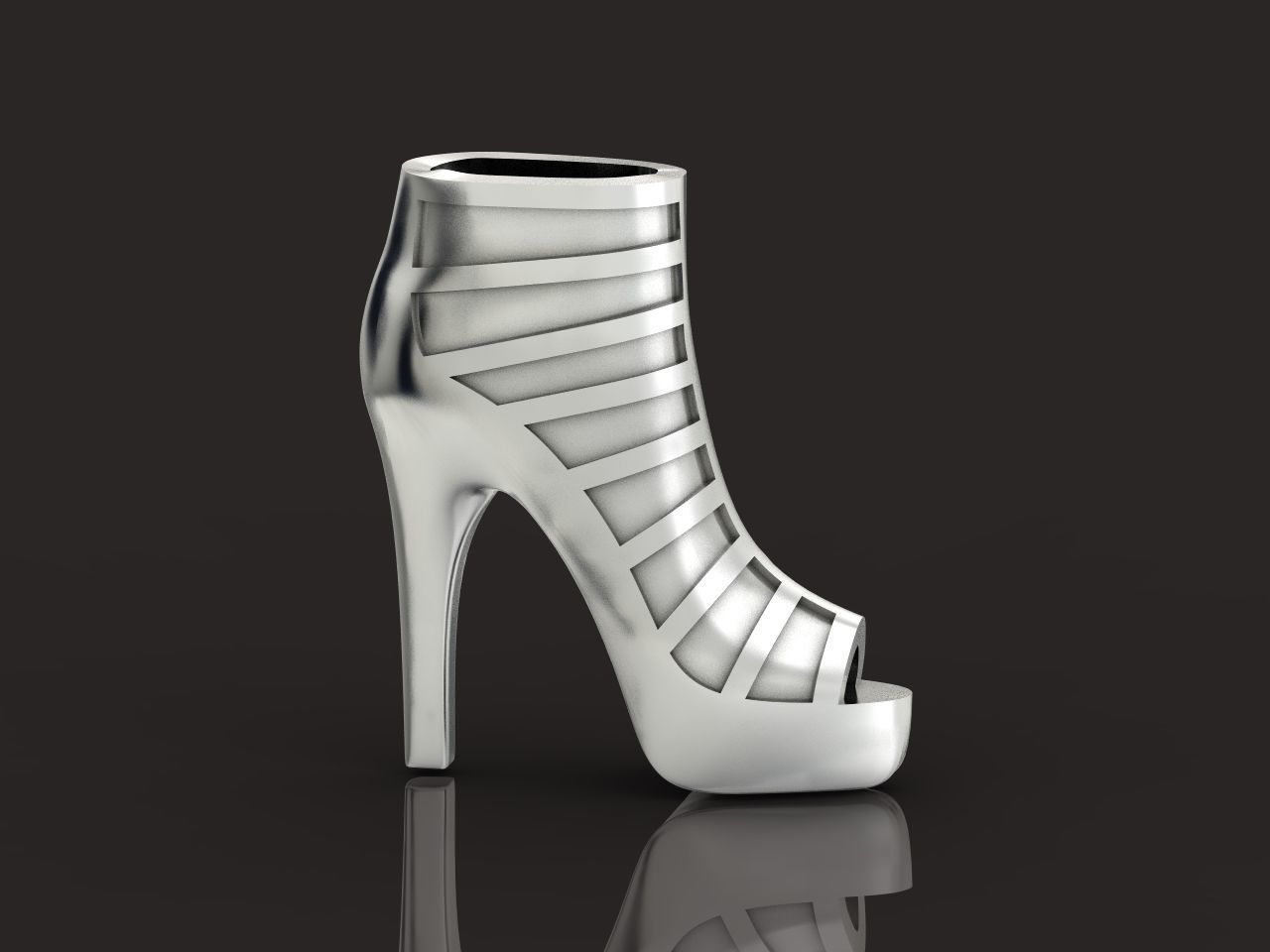 fashionable pendant womens shoes half boots  3D print model_1