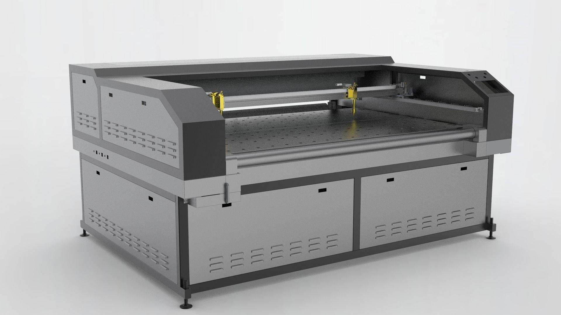 Laser cutting machine 3D model_1
