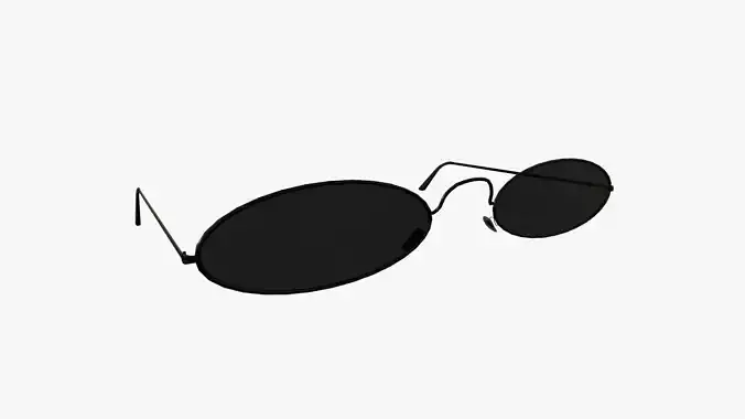 Sunglass F08 Full Black - Character Design Fashion Low-poly 3D model