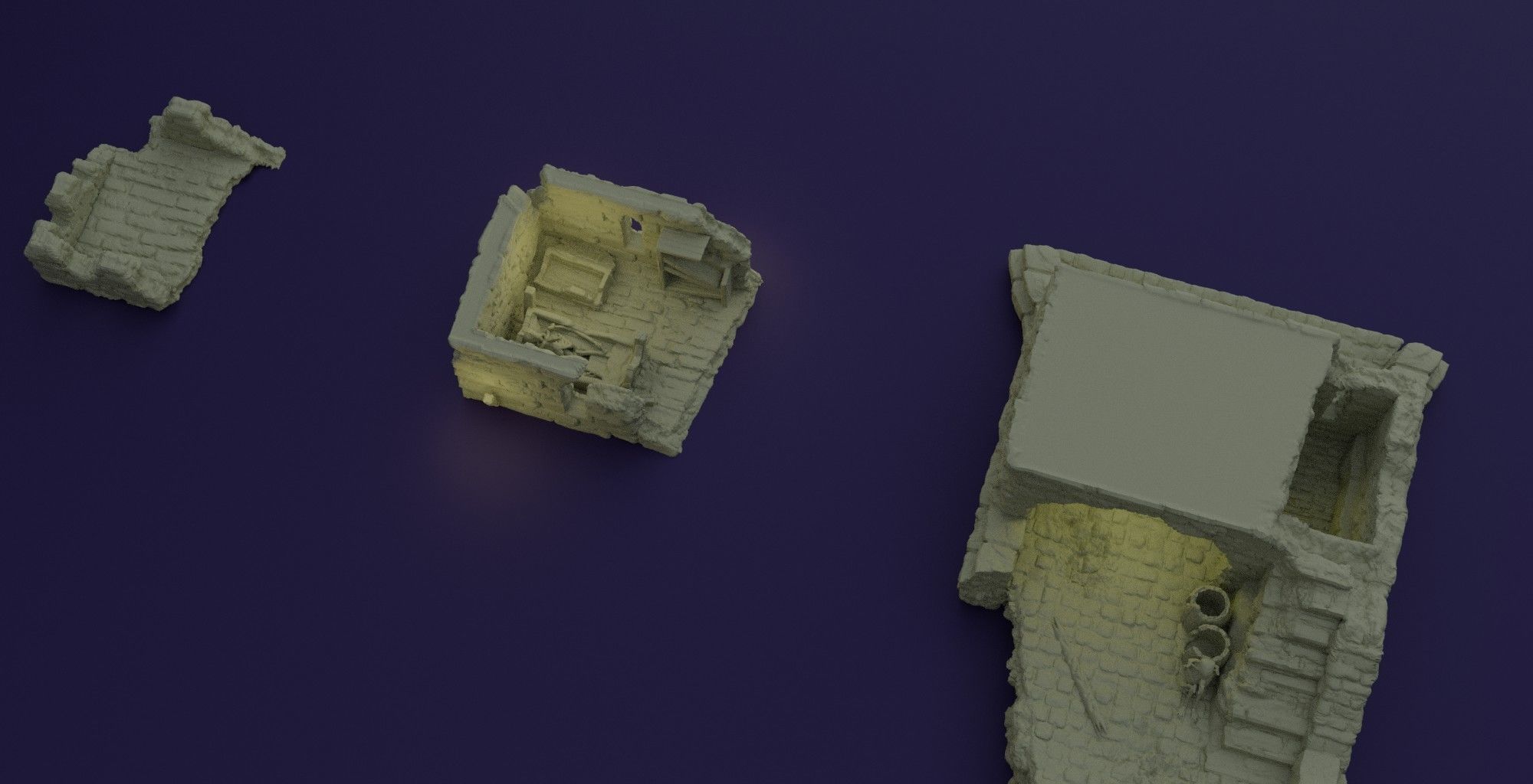 Abandoned Old Bridge Tabletop Terrain 28 MM 3D print model_5