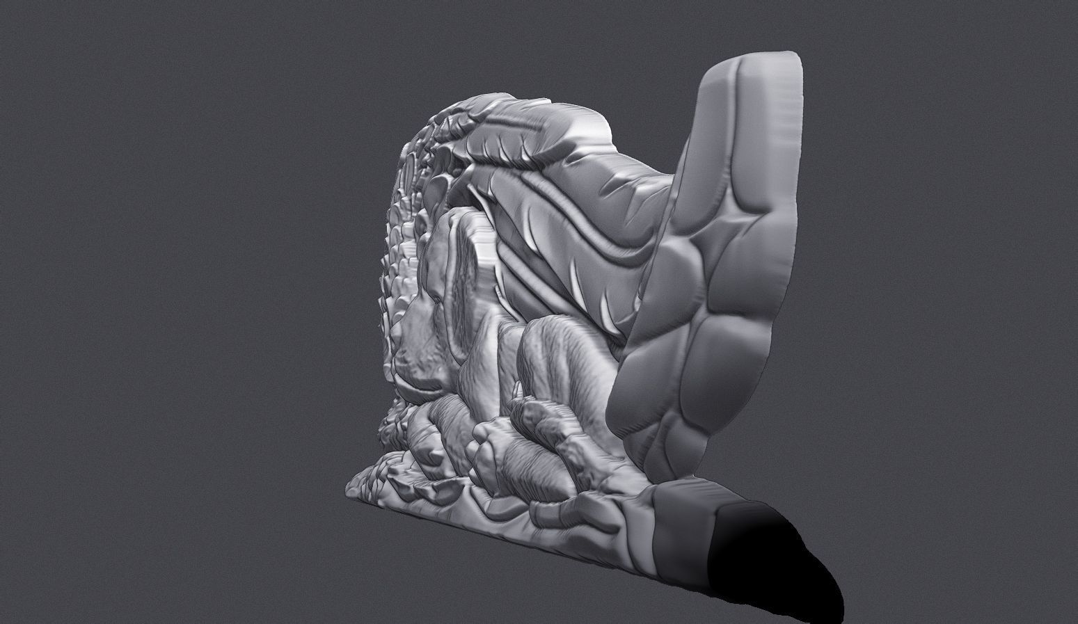 Sleeping Doggie Angel Bas Relief 3D print model_6