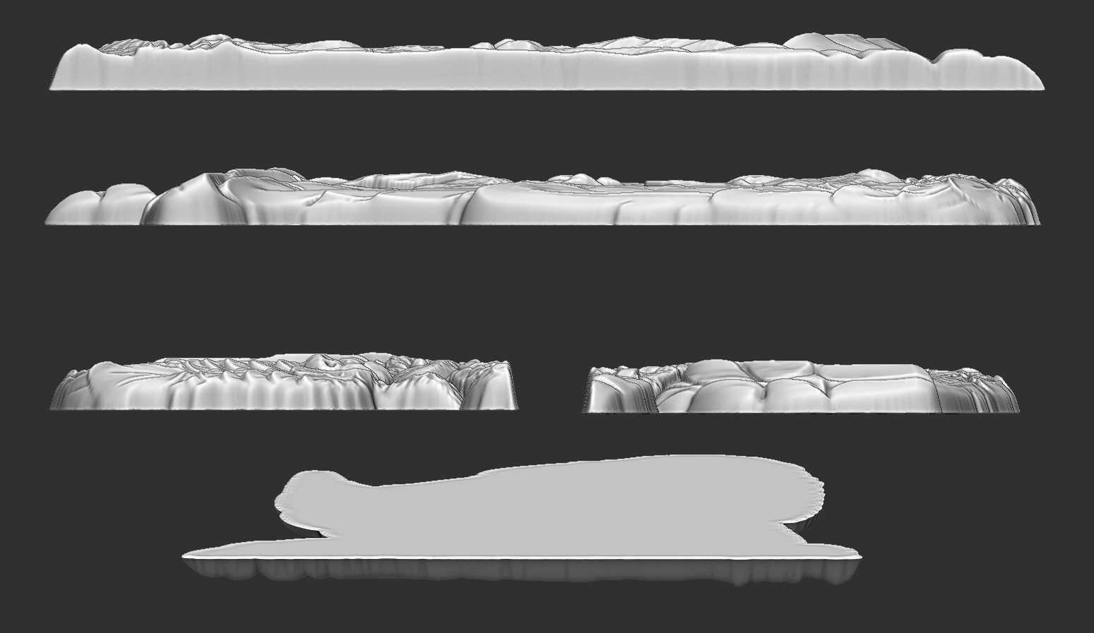 Sleeping Doggie Angel Bas Relief 3D print model_11