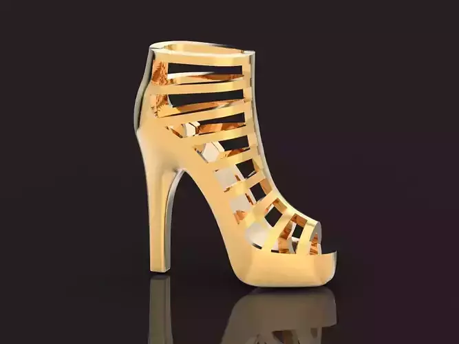 fashionable pendant womens shoes half boots 480 3D print model