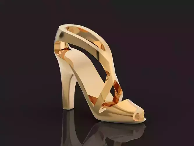 fashionable pendant womens shoes half boots 480 3D print model