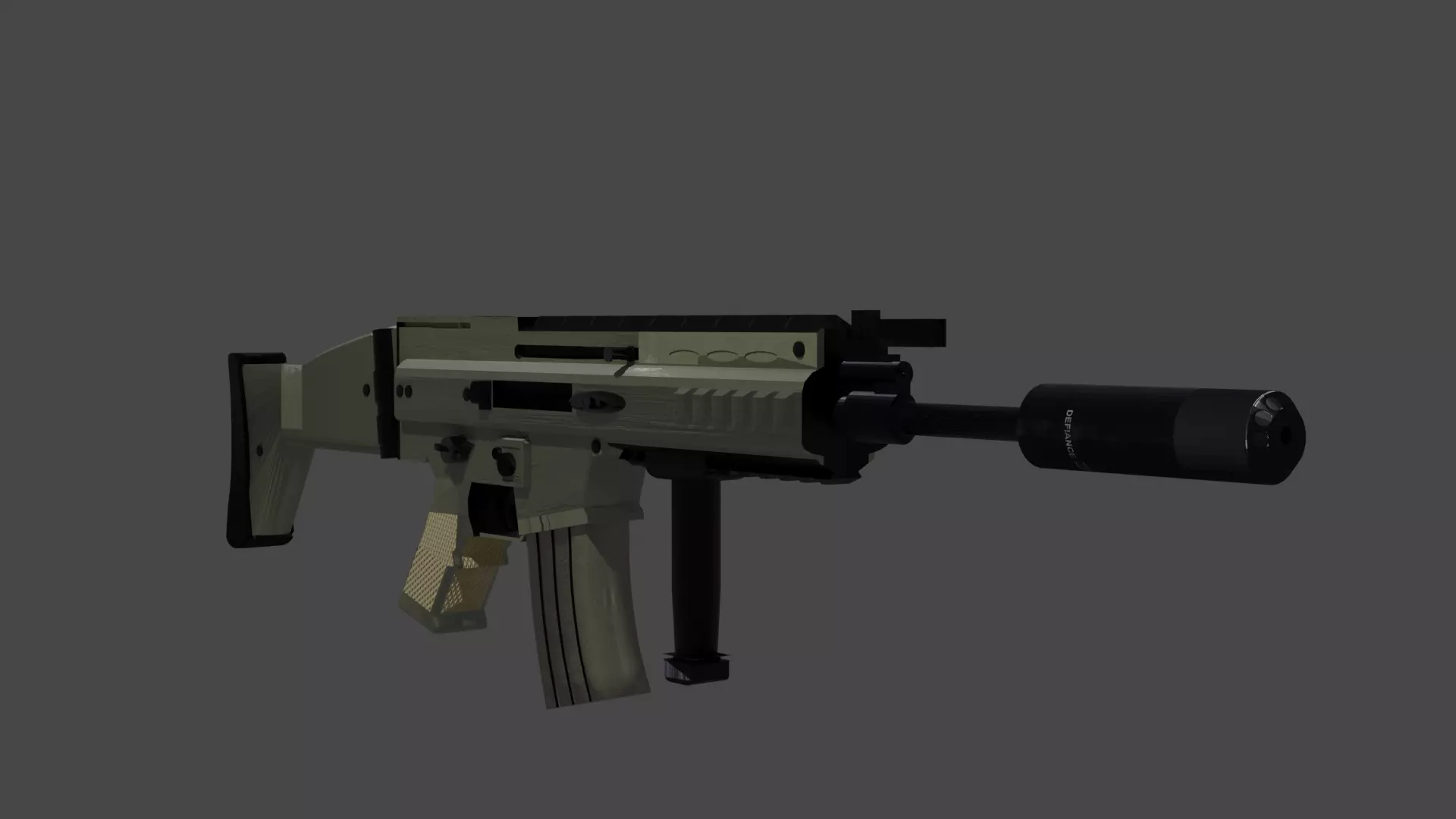 Low poly SCAR assault rifle Free 3D model