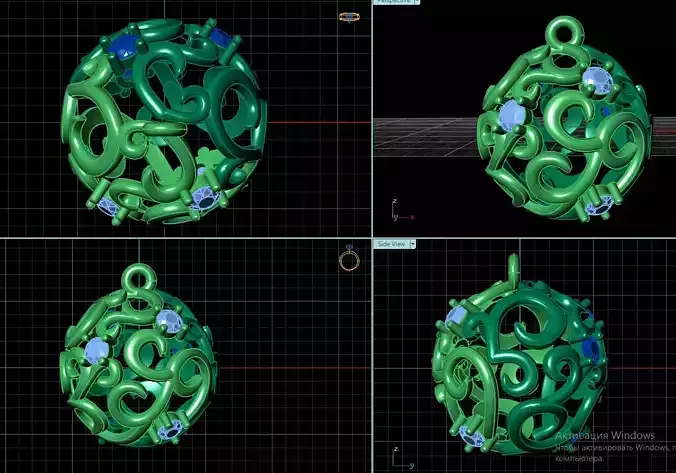  vintage openwork Earrings long Balls pendants 484