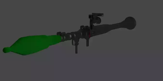 low poly RPG grenade launcher