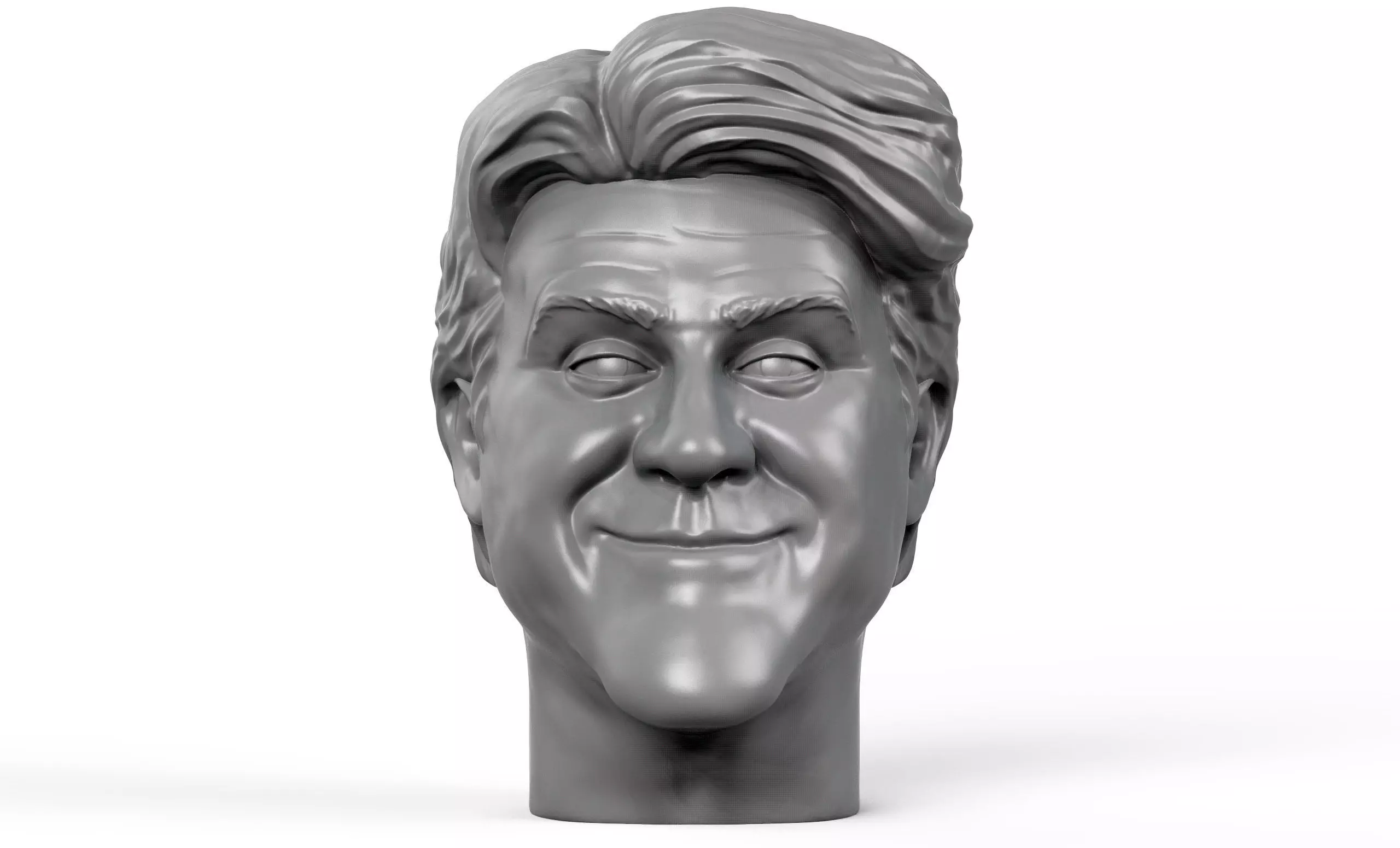 Jay Leno 90s look 3D portrait sculpture 3D print model_0