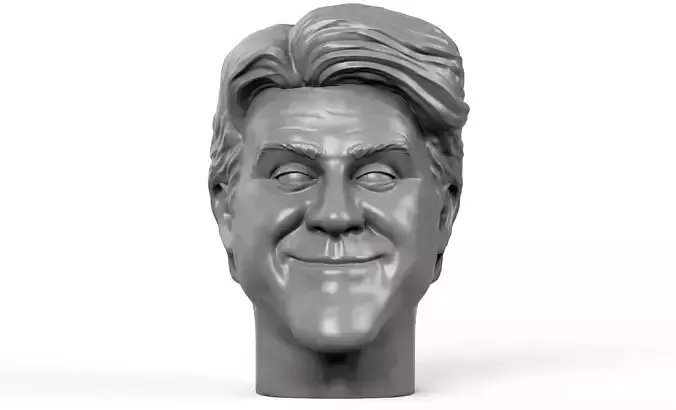 Jay Leno 90s look 3D portrait sculpture 3D print model