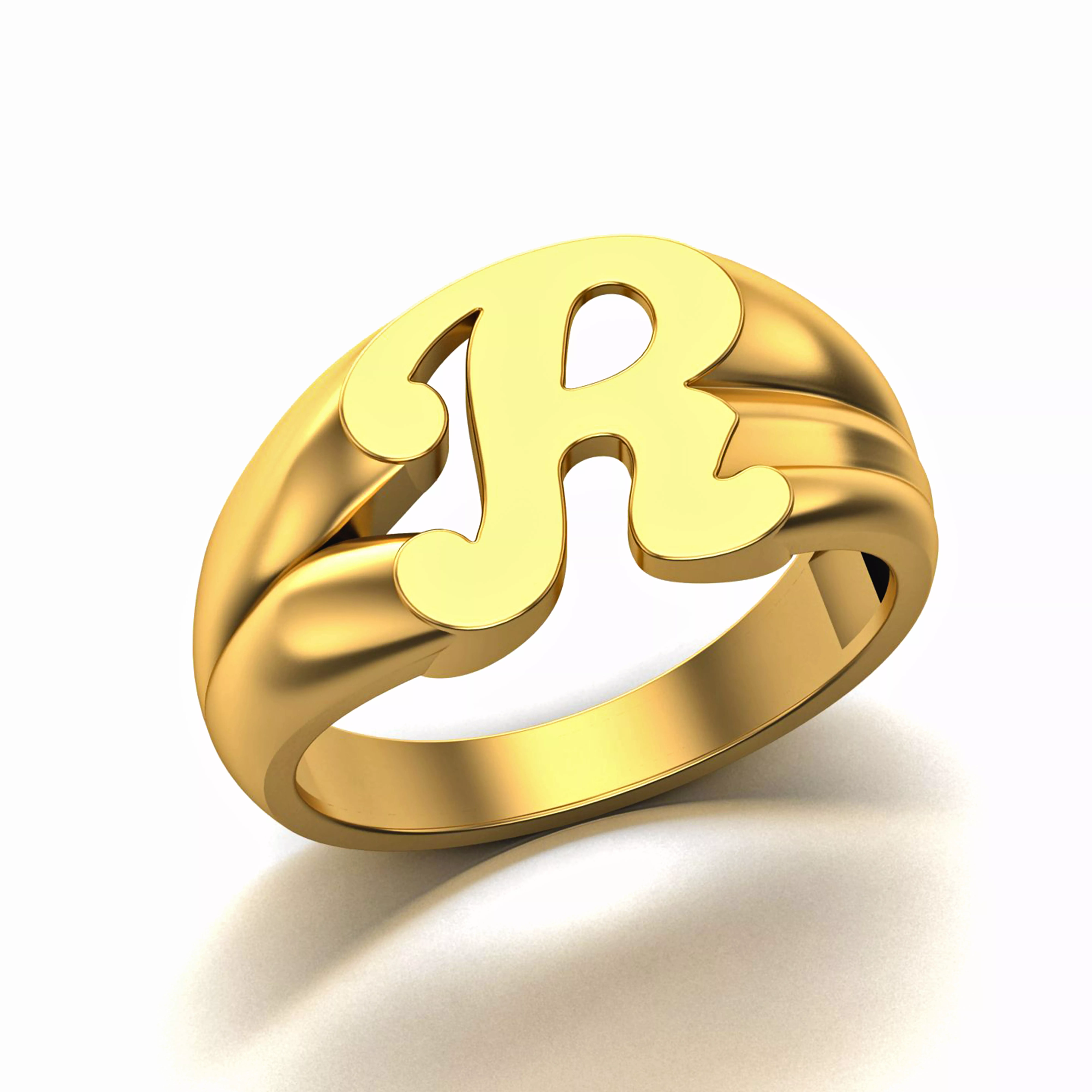 R Alphabet ring 3dm Free 3D print model