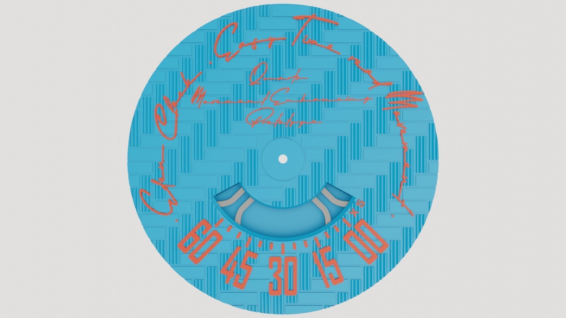 3D Printable CLOCK Movement Mechanism For Quartz Movement 3D print model_19