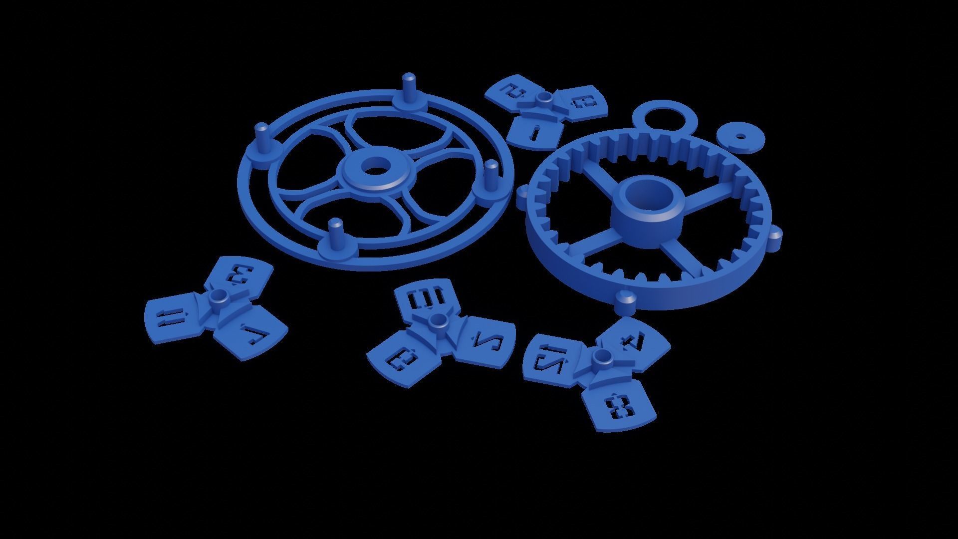 3D Printable CLOCK Movement Mechanism For Quartz Movement 3D print model_2