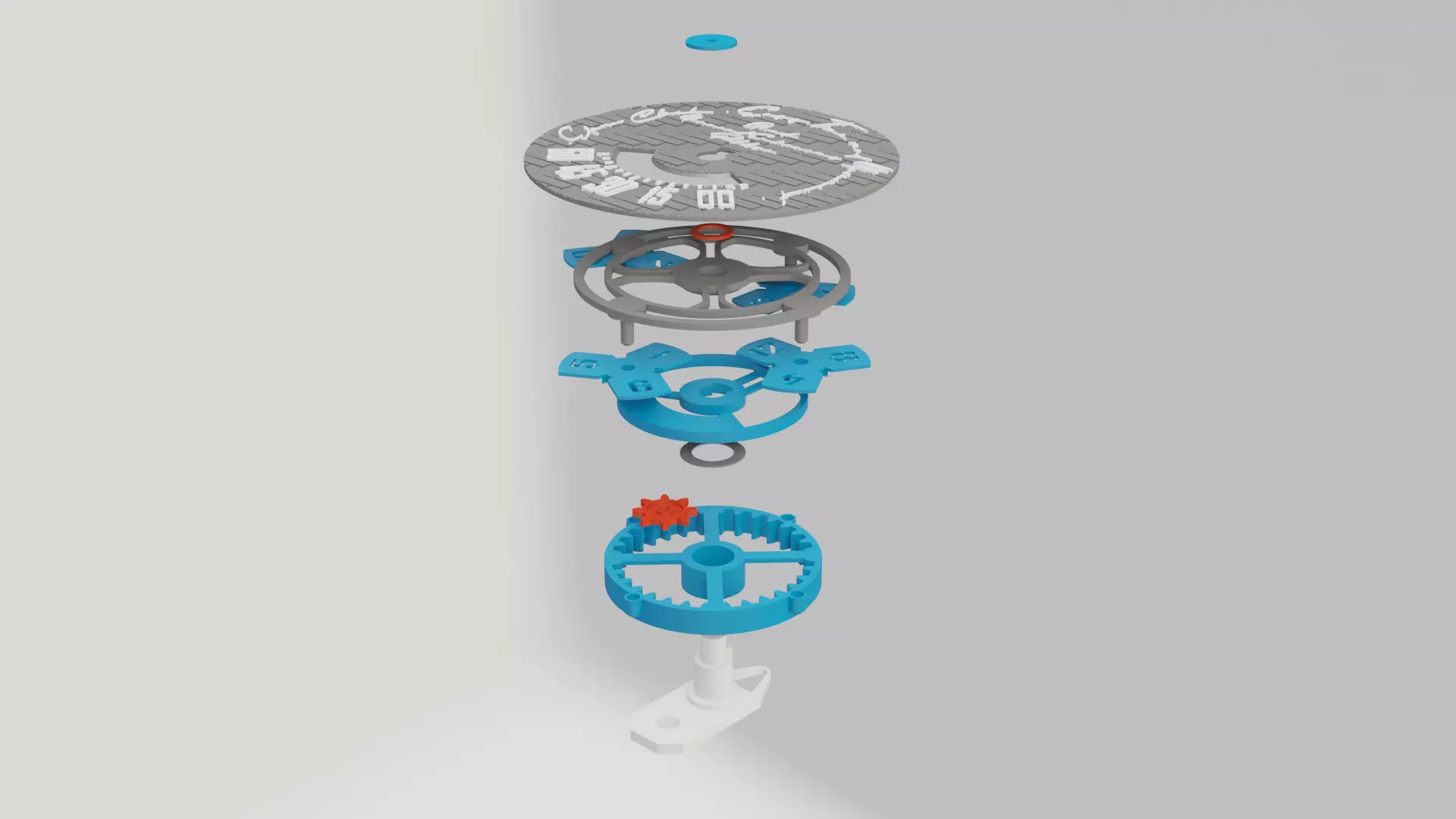 3D Printable CLOCK Movement Mechanism For Quartz Movement 3D print model_0