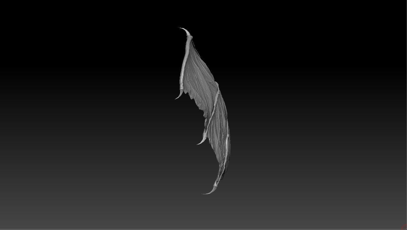 High-poly mode Demon Wings 3D model_5