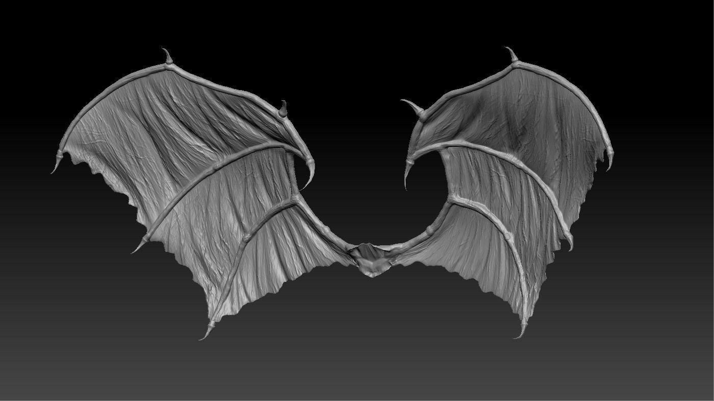 High-poly mode Demon Wings 3D model_3