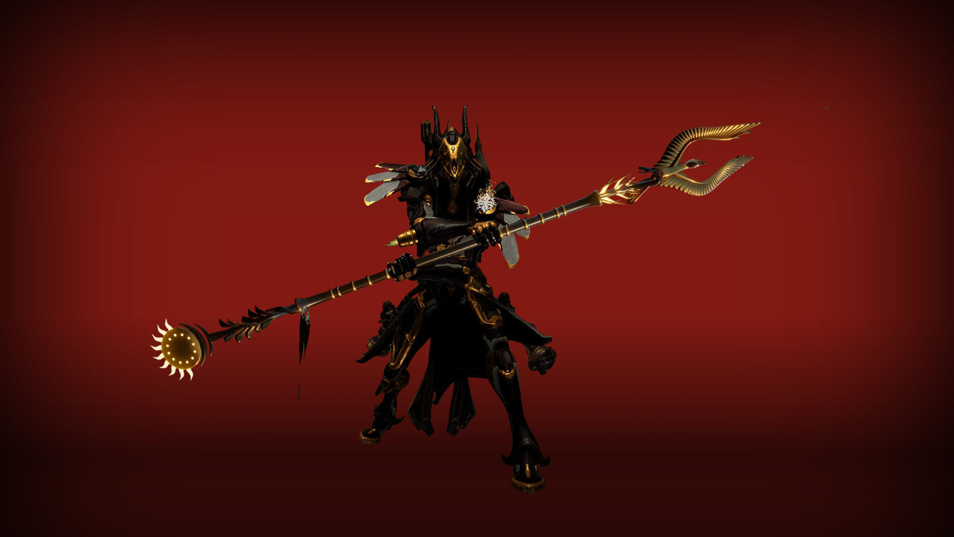 Immortal Phoenix Staff Weapon Low-poly 3D model_6