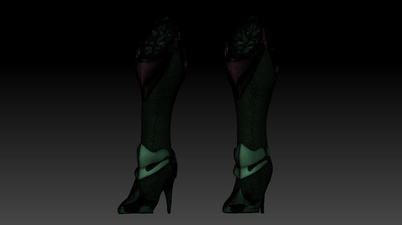 High-poly model boot armor 3D model_8