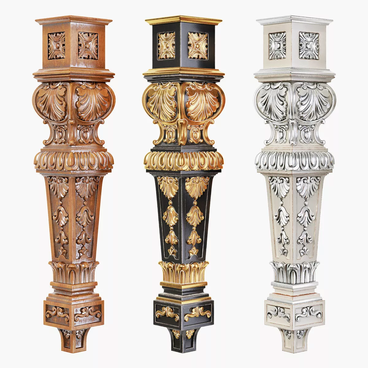 Classic leg 037 3D model