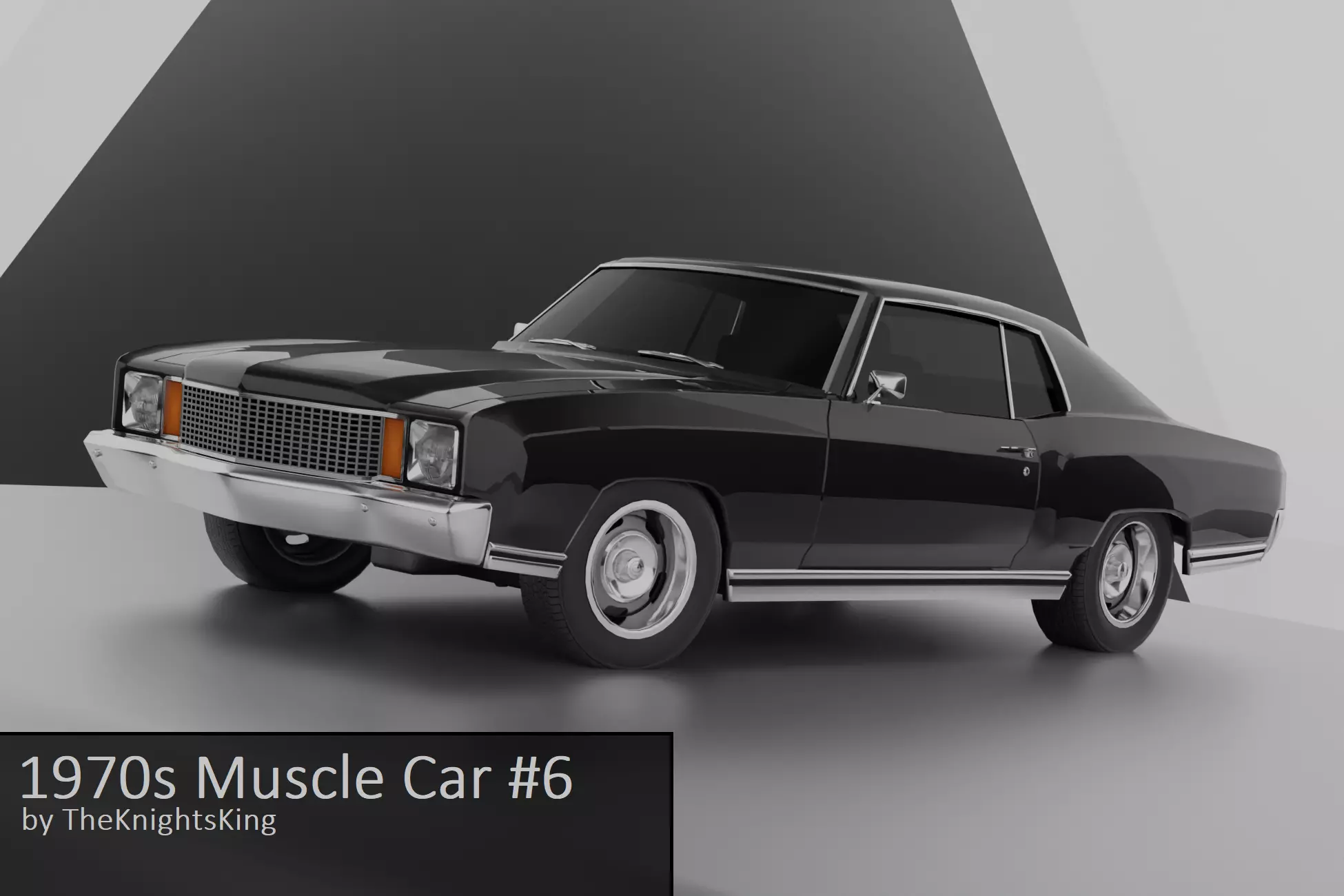 1970s Muscle Car 6 Low-poly 3D model