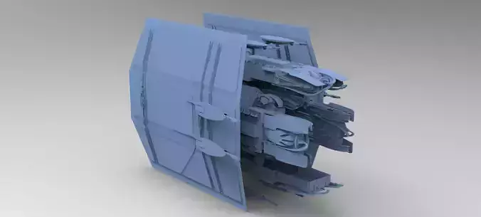 Sci-Fi Shuttle launcher 1  3D model