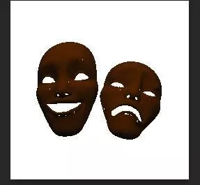Stage theater masks Free 3D model