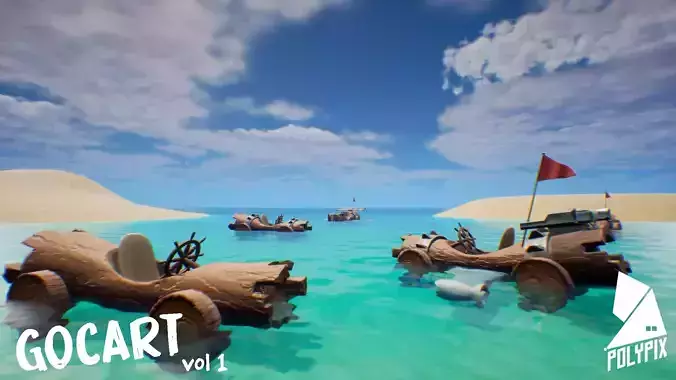 GoCart VOL 1 Low-poly 3D model