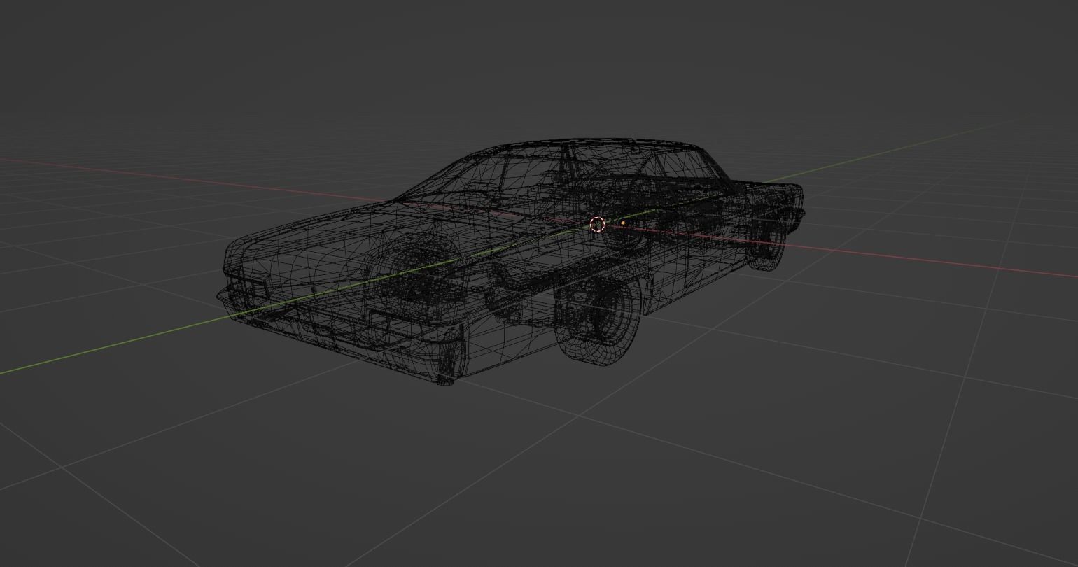 1960s Muscle Car 5 Low-poly 3D model_5