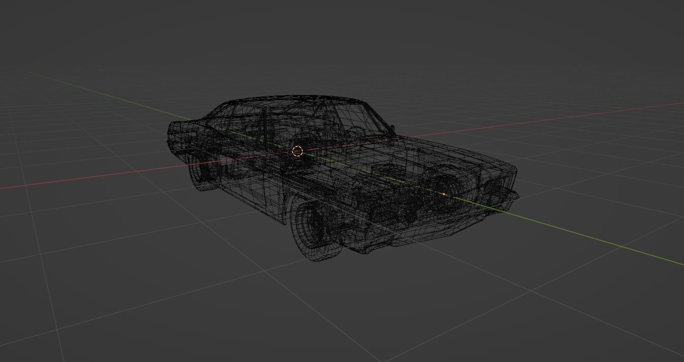 1960s Muscle Car 5 Low-poly 3D model_4