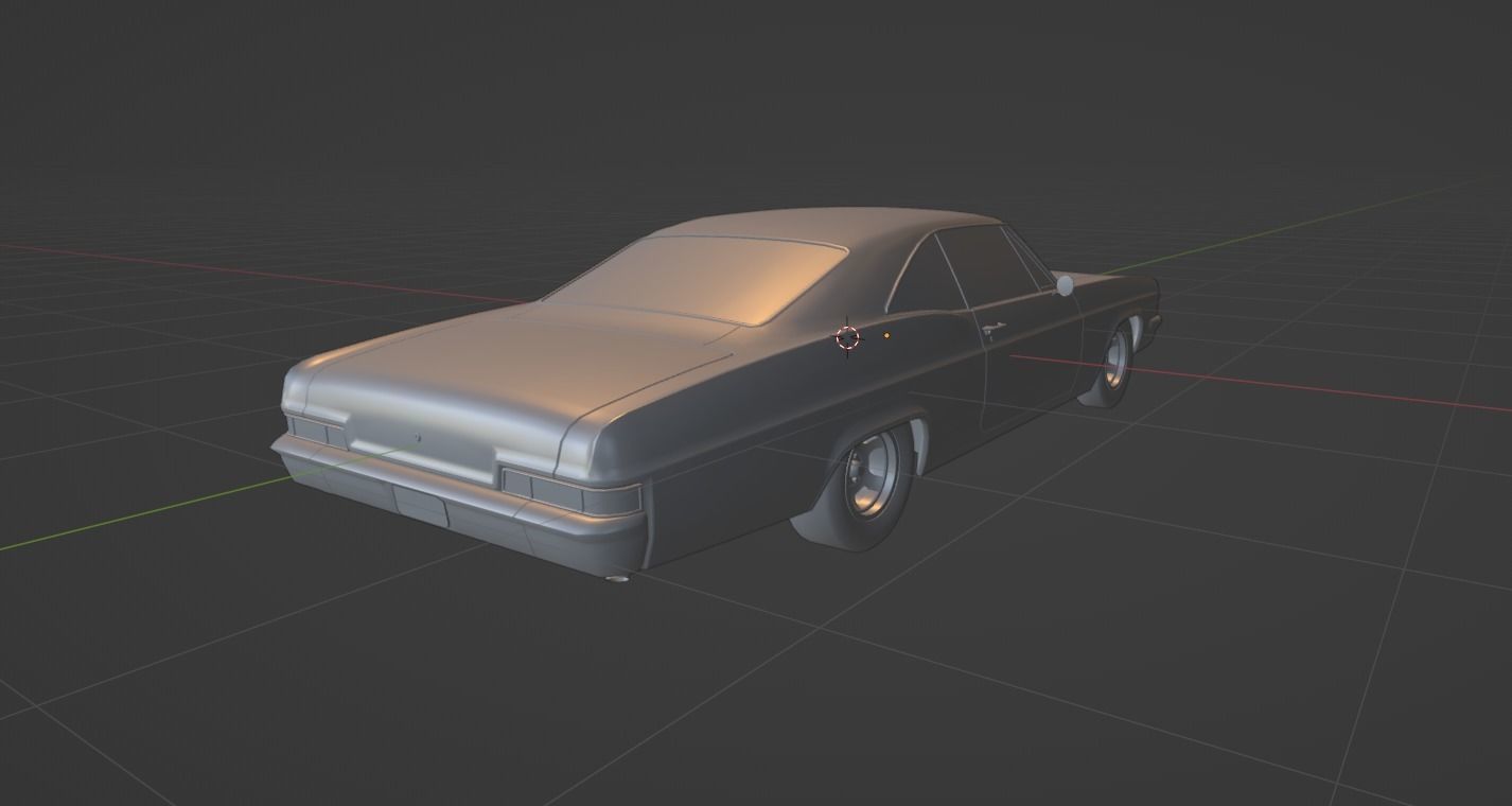 1960s Muscle Car 5 Low-poly 3D model_3
