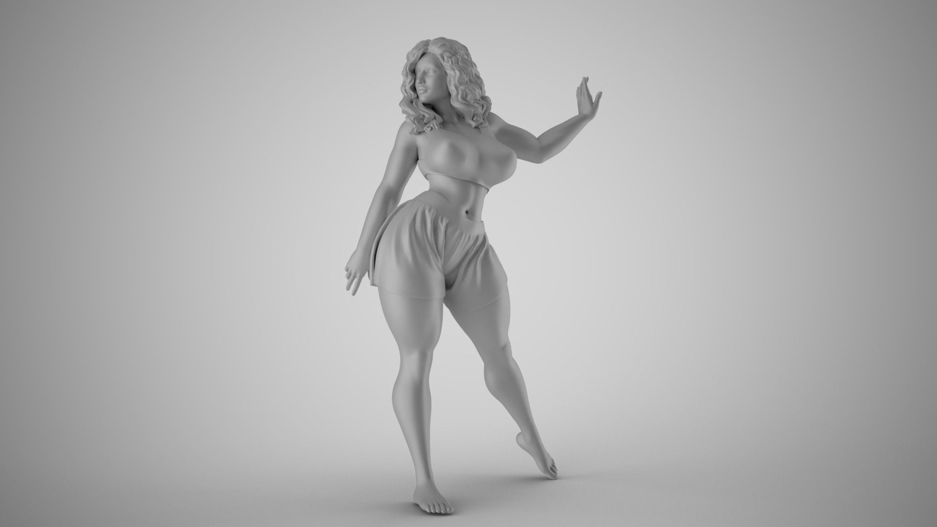 Enigmatic Woman 3D print model_3