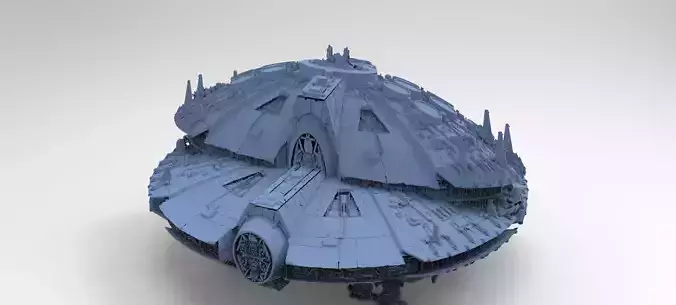 Sci-Fi Shuttle launcher moon base  3D model