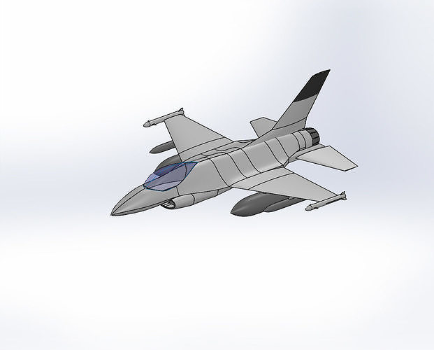 F16 FIGHTER JET 3D print model