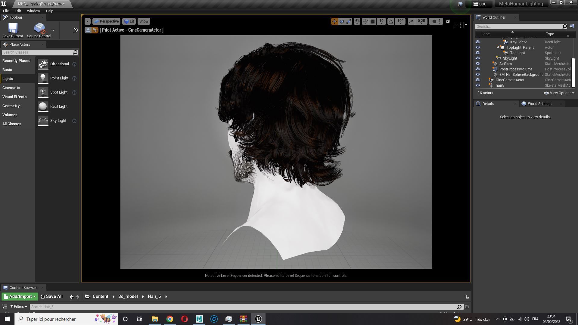 Realtime hair man low poly Hairstyle 2 Low-poly 3D model_18