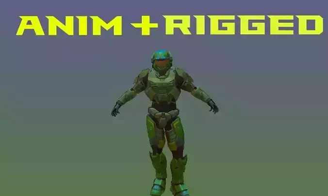 Spartan MKV Low-poly 3D model