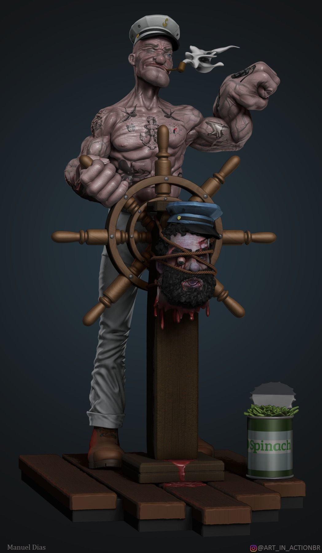 POPEYE BADASS -  FUNART 3D print model_1