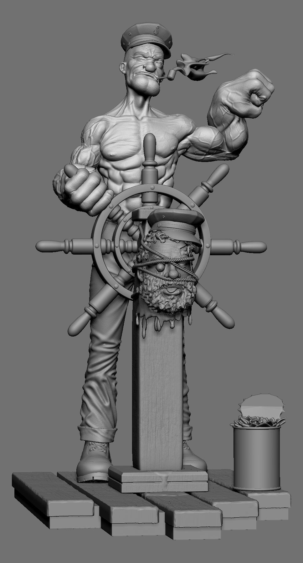 POPEYE BADASS -  FUNART 3D print model_2