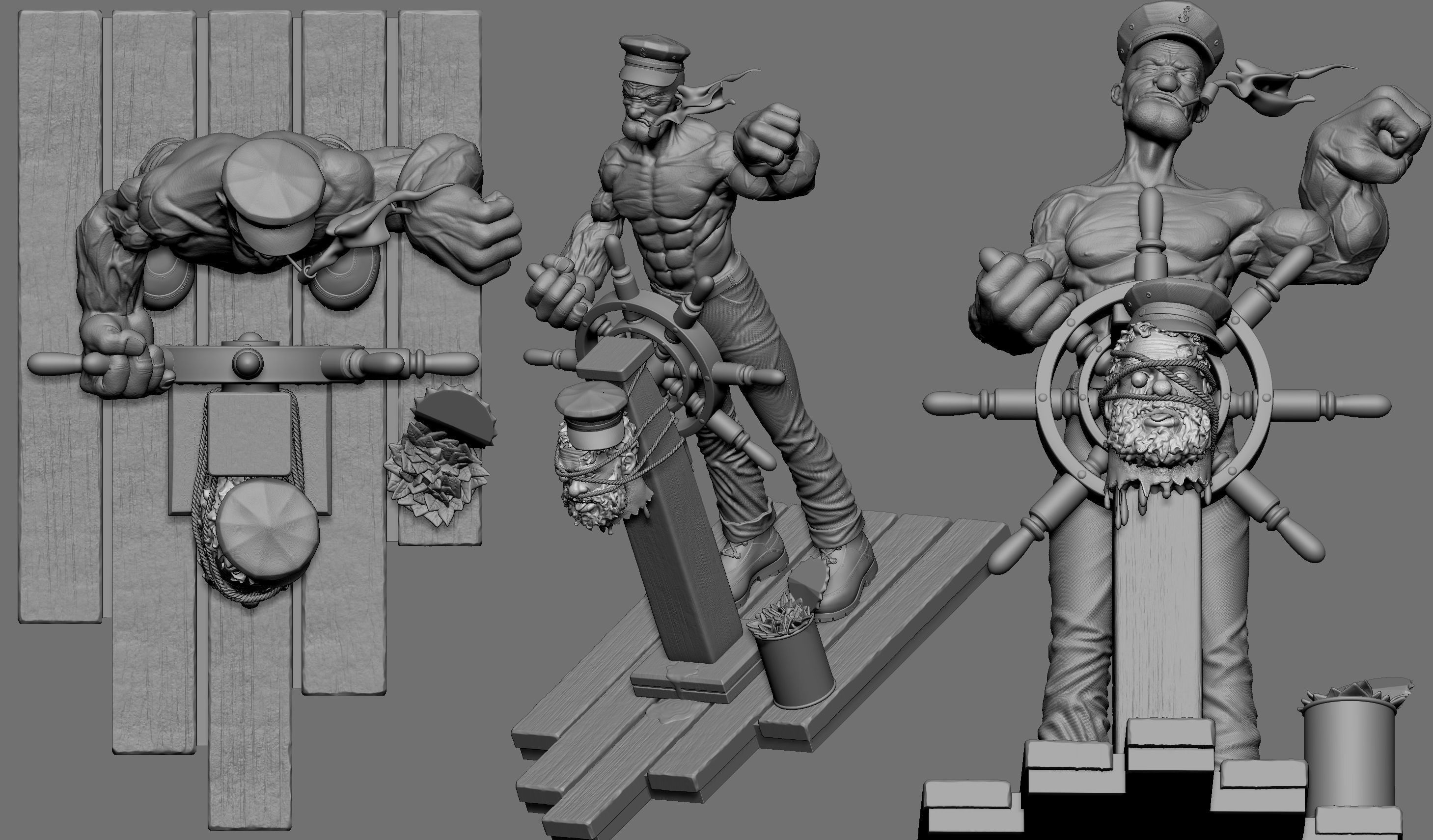 POPEYE BADASS -  FUNART 3D print model_6