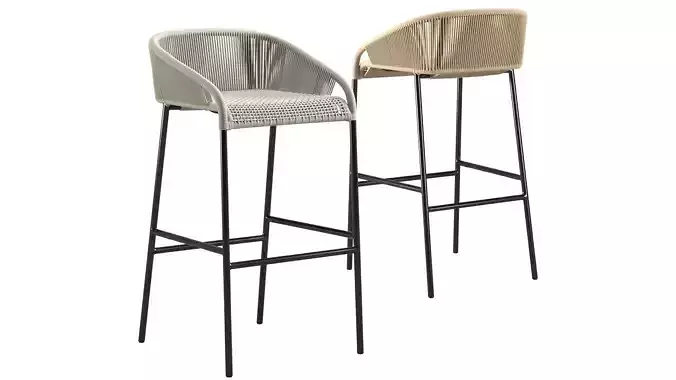 Cricket Stool With Back By Varaschin