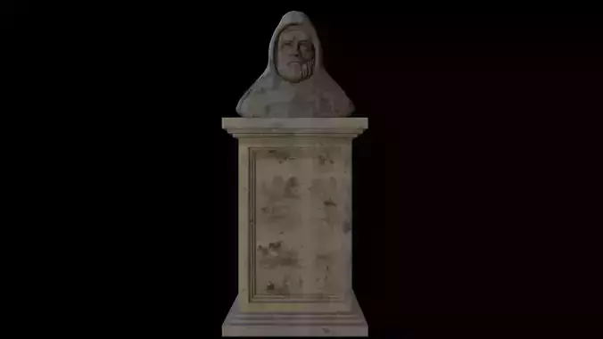 Statue Patience Low-poly 3D model