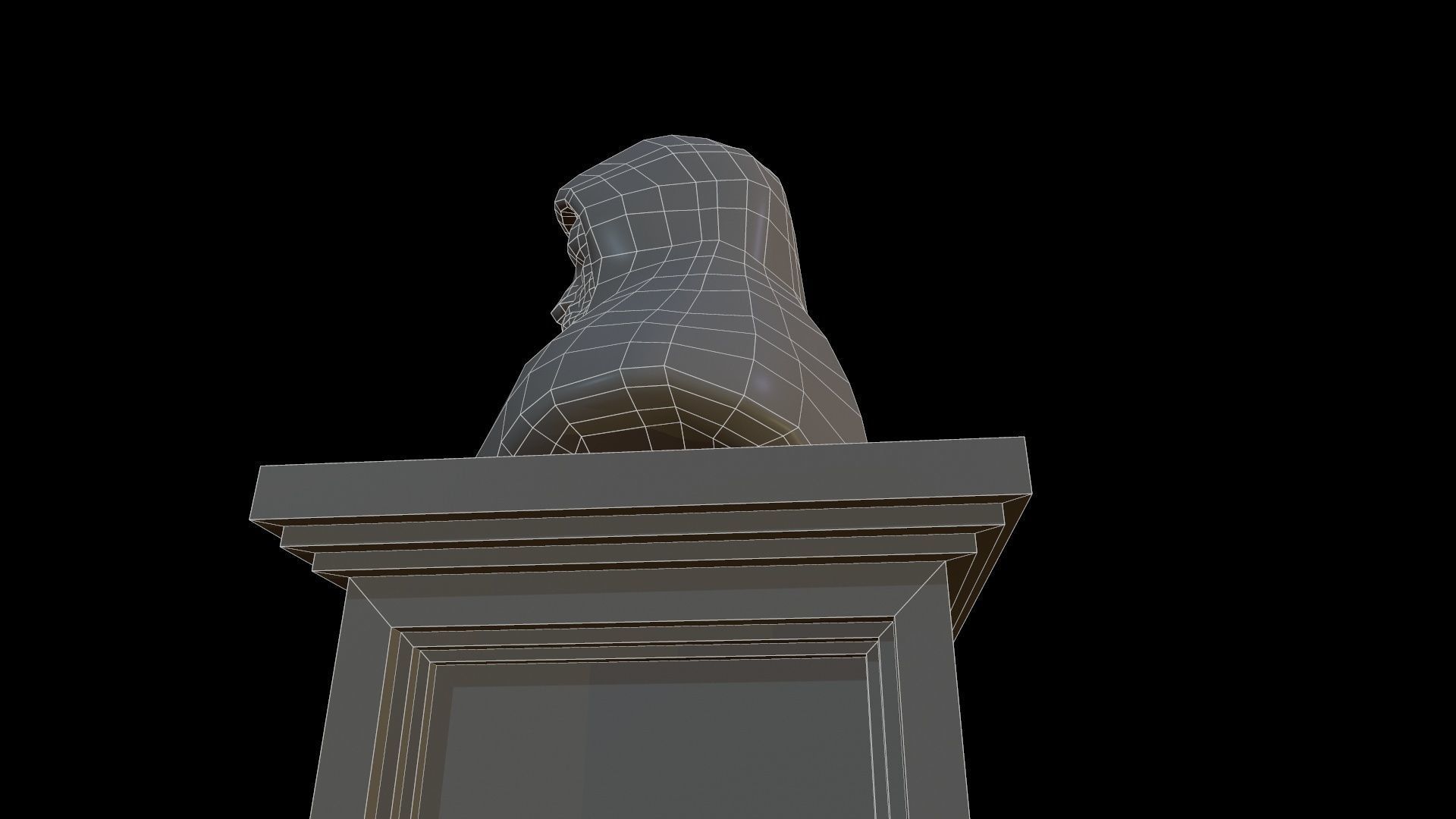 Statue Patience Low-poly 3D model_15