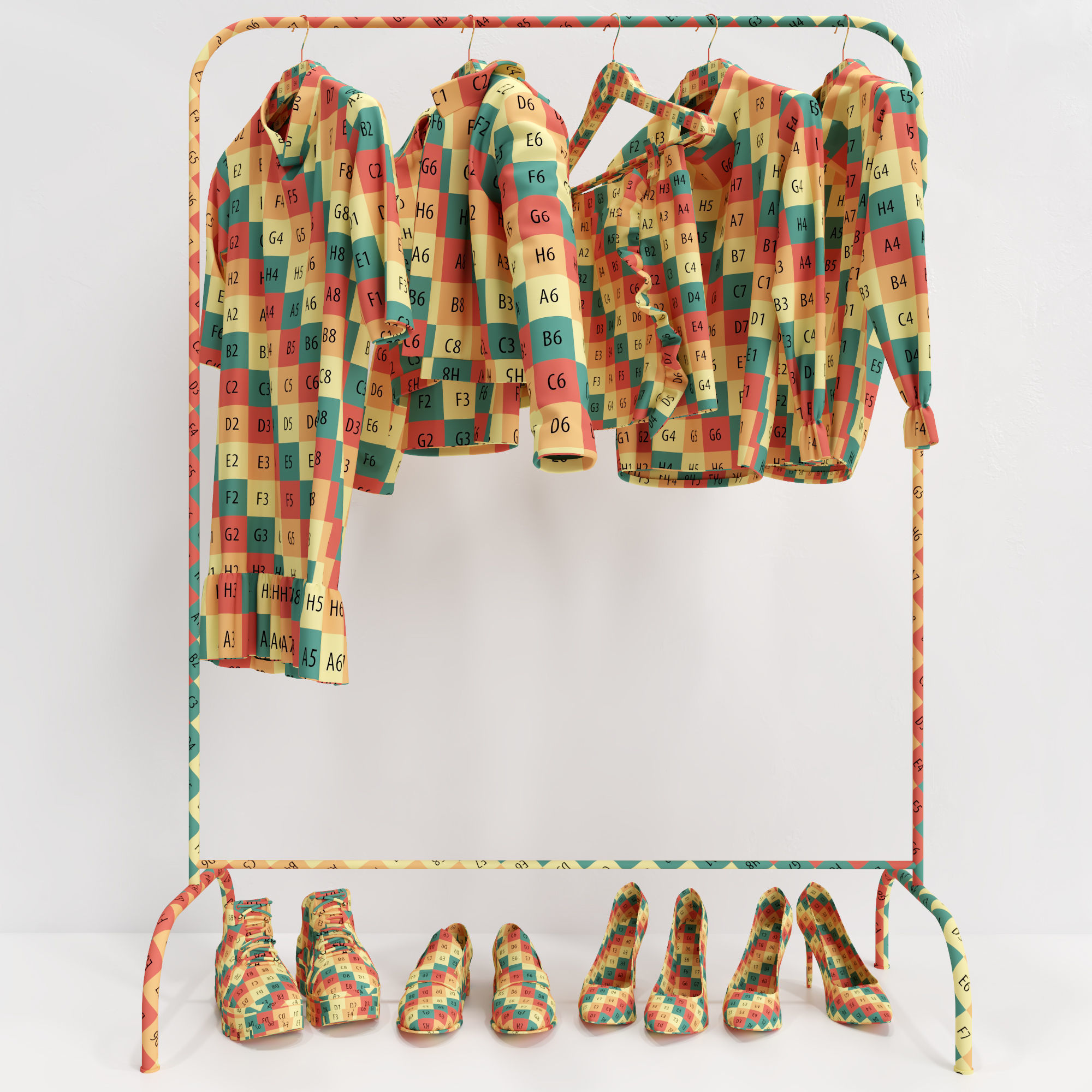 Pink Women Wardrobe 3D model_21