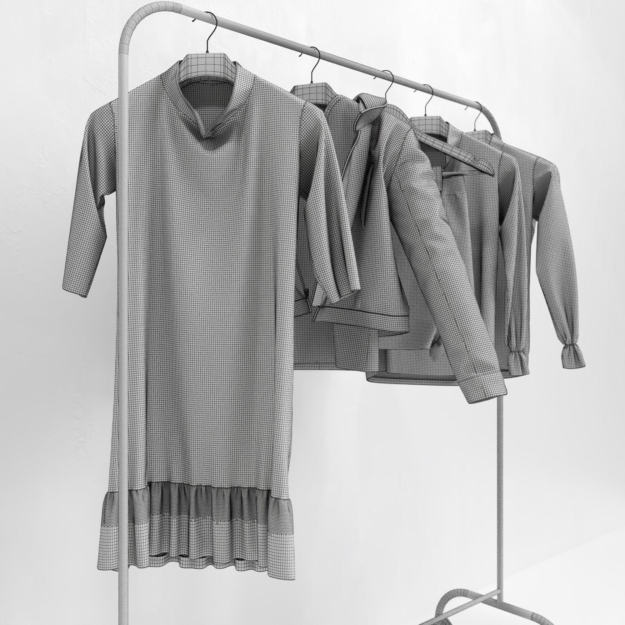 Pink Women Wardrobe 3D model_15