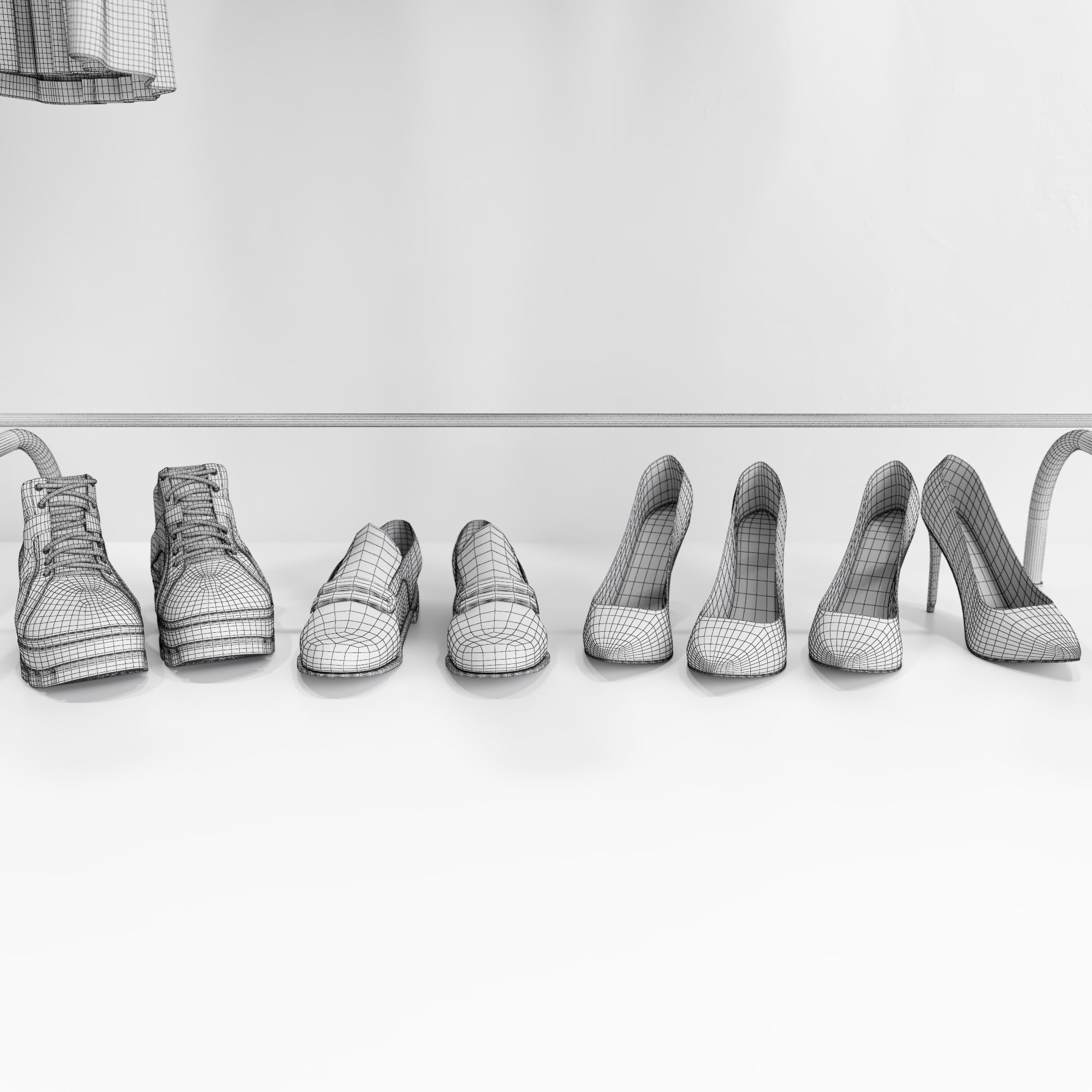 Pink Women Wardrobe 3D model_17