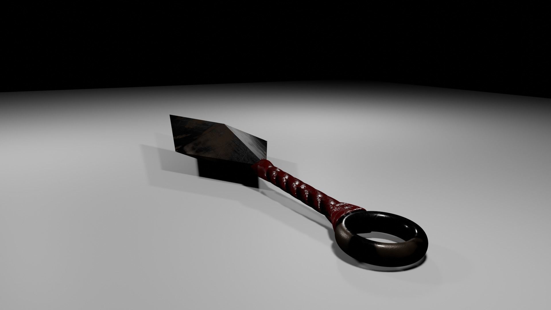 kunai 3d model shovel Low-poly 3D model_3