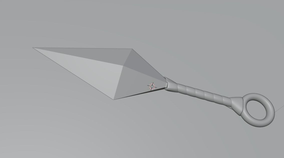 kunai 3d model shovel Low-poly 3D model_1