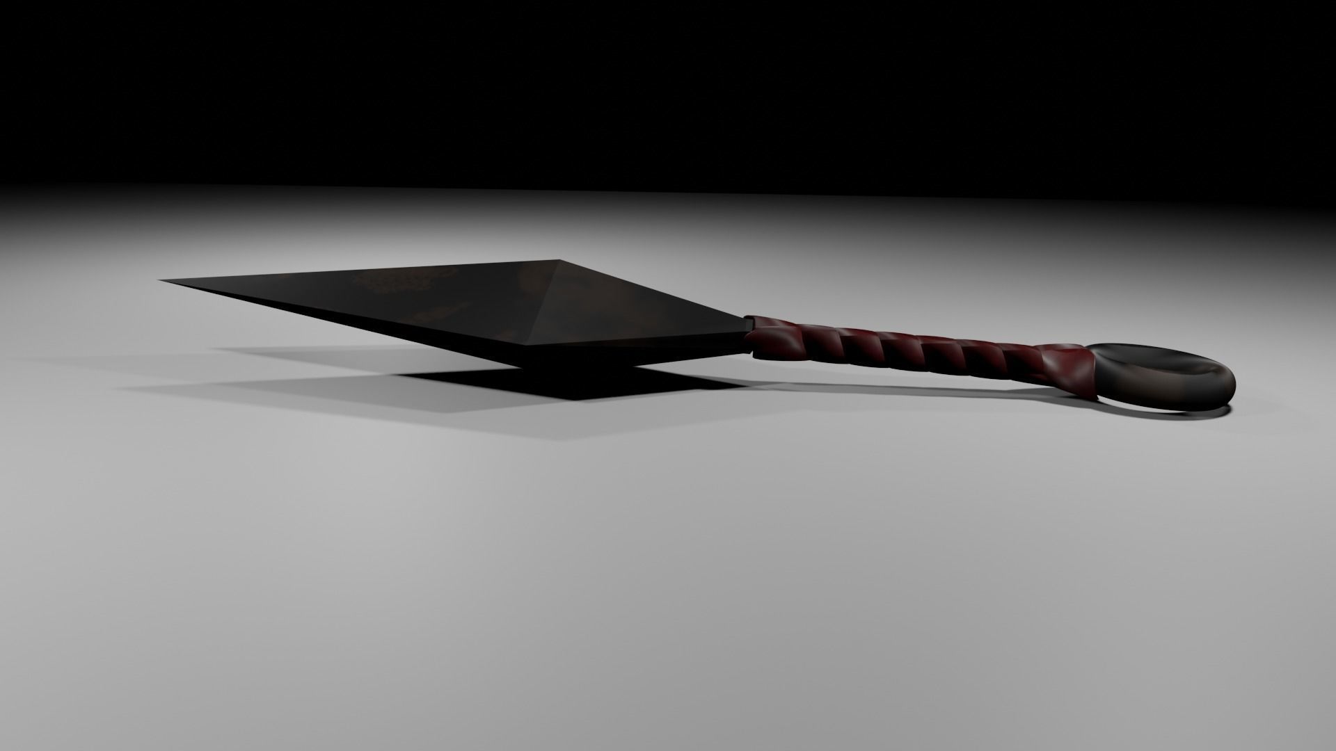 kunai 3d model shovel Low-poly 3D model_2