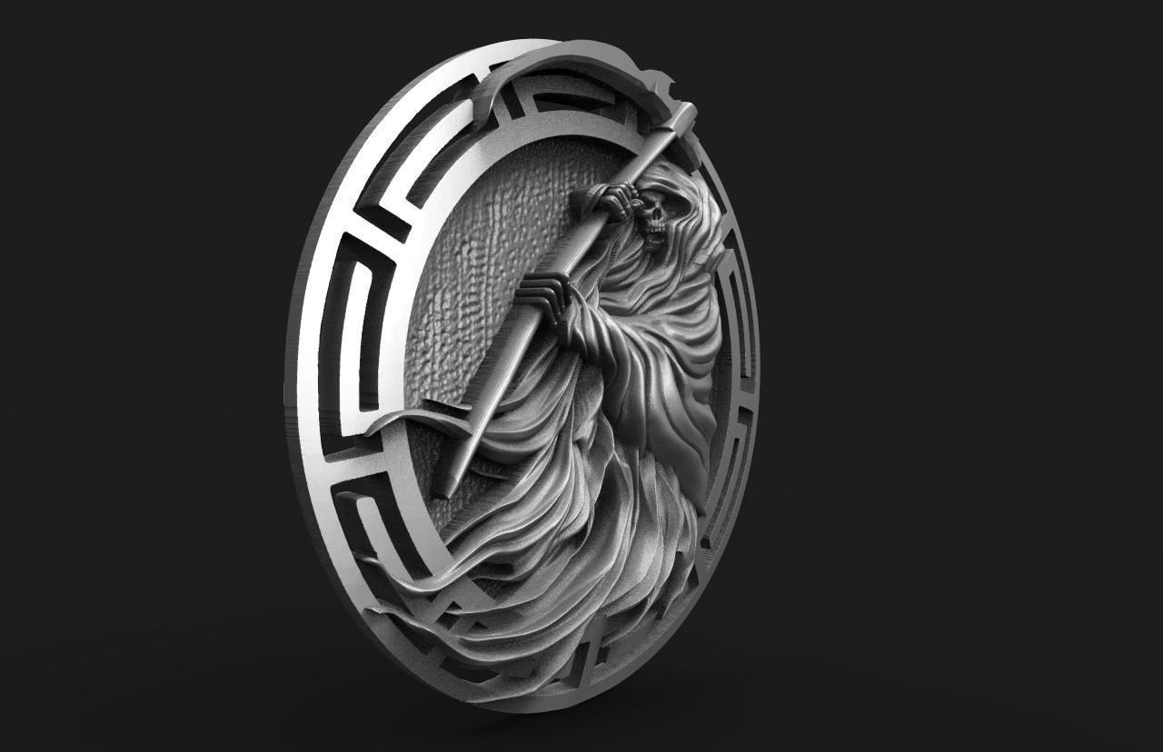 Grim reaper pendant 3D print model_6